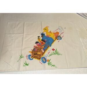 Vintage Sesame Street Soap Box Standard Pillowcase Ernie Bird Bert Cookie Monste